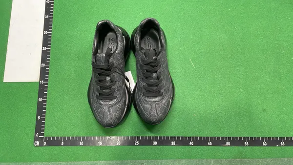 Chunky Monogram Canvas Dad Sneakers — warehouse QC photo 6