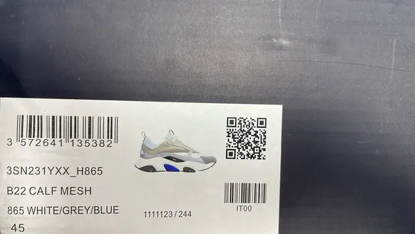 Chunky Wavy Sole Mesh Panel Sneakers — warehouse QC photo 2