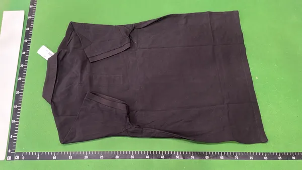 Grey Short-Sleeve Polo Shirt With Chest Emblem — warehouse QC photo 3
