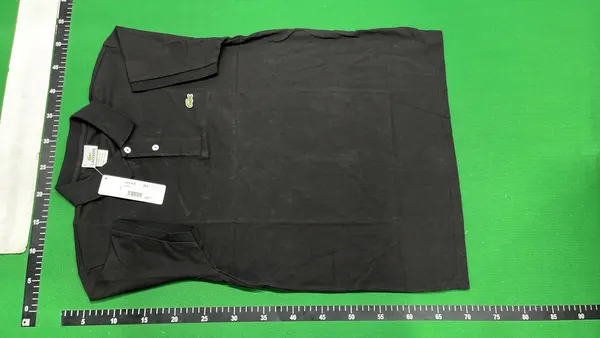 Grey Short-Sleeve Polo Shirt With Chest Emblem — warehouse QC photo 6