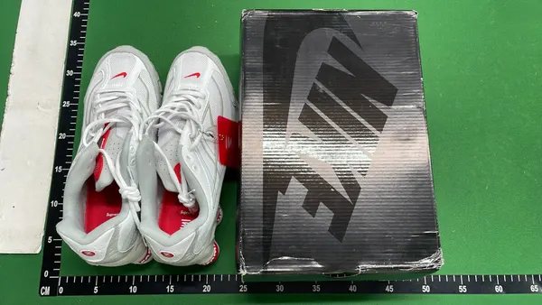 Retro Runner Sneakers With Visible Heel Columns (White) — warehouse QC photo 1