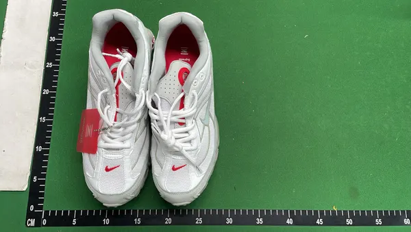 Retro Runner Sneakers With Visible Heel Columns (White) — warehouse QC photo 6