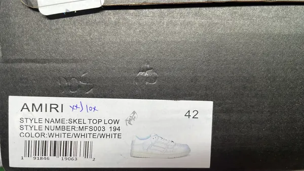 Low-Top Sneakers With Bone-Shaped Side Panels — warehouse QC photo 2