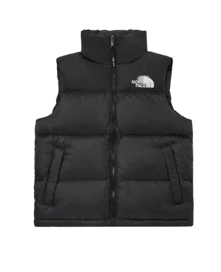 Colorblock Puffer Vest With Stand Collar — merchant catalogue photo