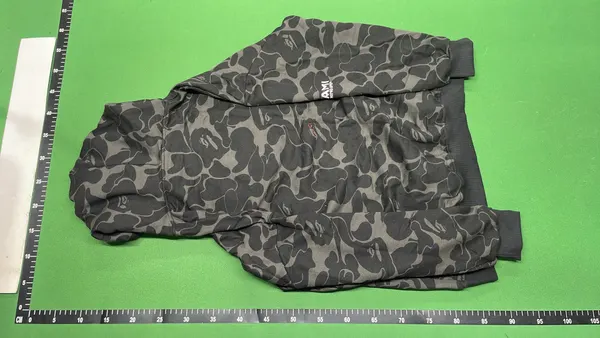 Grey Camouflage Print Pullover Hoodie — warehouse QC photo 3