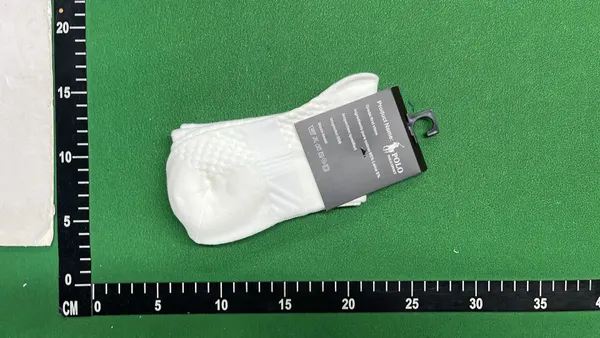 White Ribbed Crew Socks Five-Pair Pack — warehouse QC photo 5