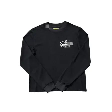 White Raglan Long Sleeve Top With Script Print (Green) — merchant catalogue photo