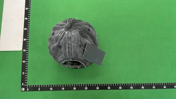 Washed Black Embroidered Script Baseball Cap — warehouse QC photo 2