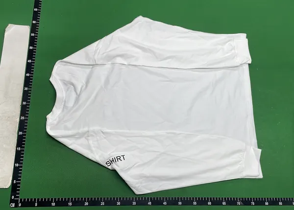 White Chest-Text Long-Sleeve Tee — warehouse QC photo 3