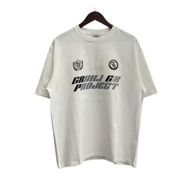 Faded Wash Graphic Print Oversized T-Shirts (White) — merchant catalogue photo
