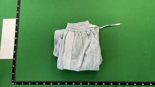 Black Wide-Leg Sweatpants With Side Stripes — warehouse QC photo 4