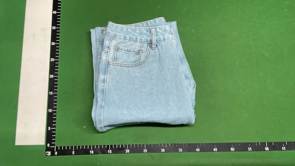 Mid-Wash Blue Straight Leg Jeans — warehouse QC photo 4