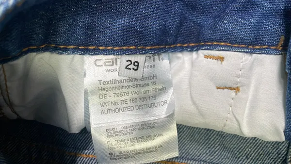 Mid-Wash Blue Straight Leg Jeans — warehouse QC photo 5
