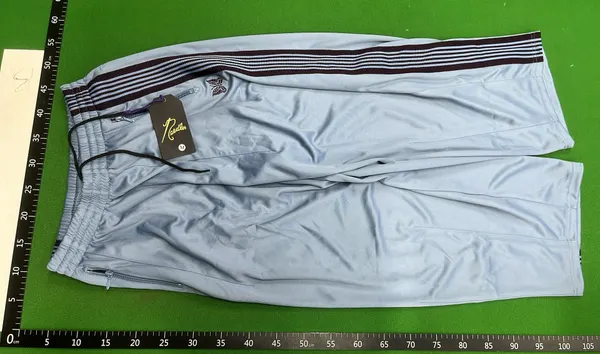 Teal Wide-Leg Track Pants With Pink Stripes — warehouse QC photo 2