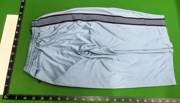 Teal Wide-Leg Track Pants With Pink Stripes — warehouse QC photo 3