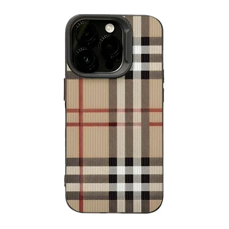 Beige Check Plaid Phone Case — merchant catalogue photo