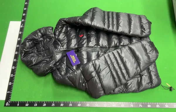 Black Lightweight Quilted Puffer Jacket — warehouse QC photo 1