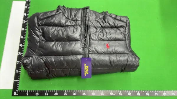 Black Lightweight Quilted Puffer Jacket — warehouse QC photo 3