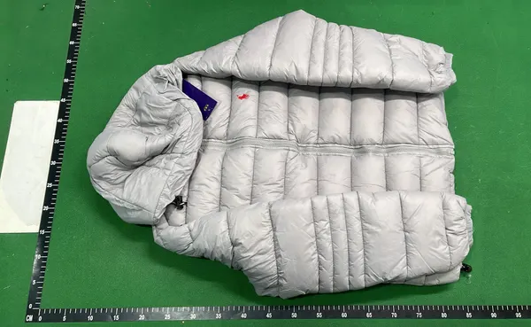 Black Lightweight Quilted Puffer Jacket — warehouse QC photo 6