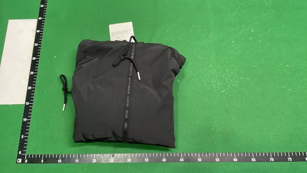 Black Hooded Lightweight Windbreaker Jacket (Black) — warehouse QC photo 4