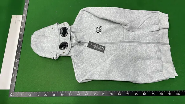 Grey Zip-Up Hooded Jacket With Lens Detail — warehouse QC photo 2