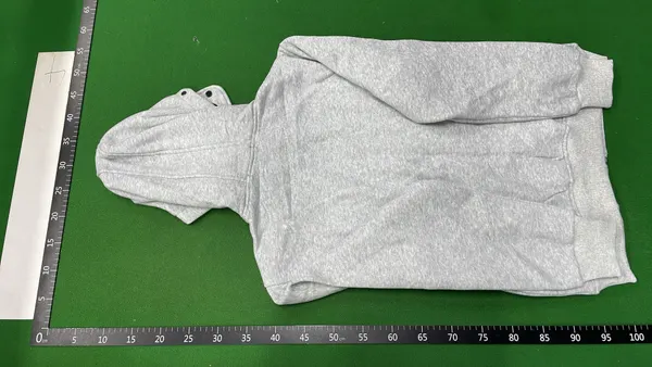 Grey Zip-Up Hooded Jacket With Lens Detail — warehouse QC photo 3