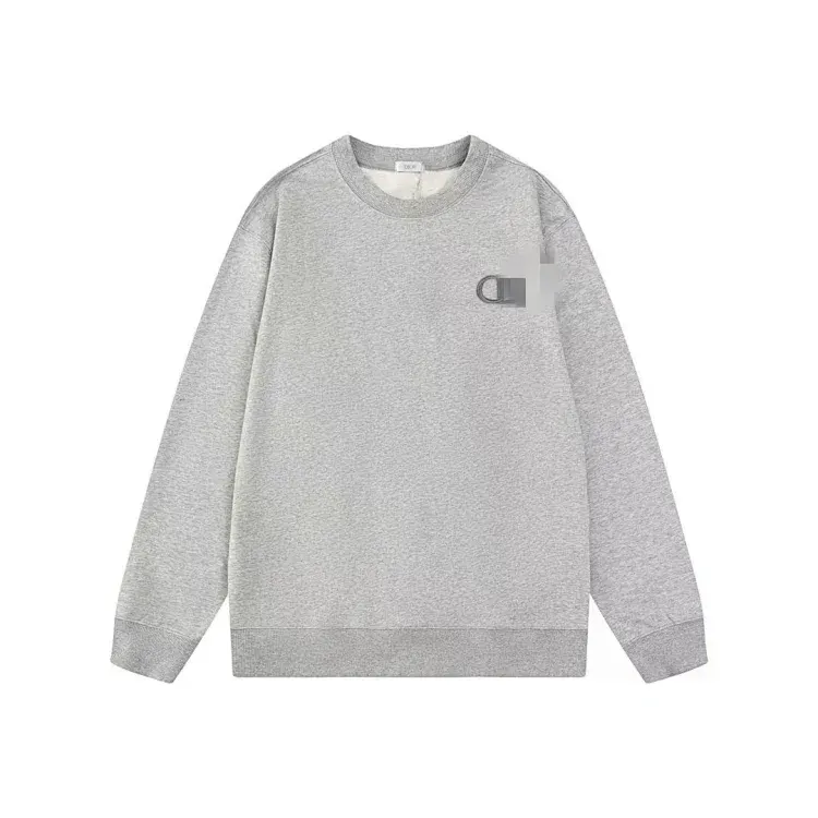 Grey Marl Crewneck Sweatshirt With Tonal Chest Logo — merchant catalogue photo