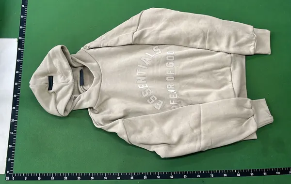 Black Oversized Hoodie With Tonal Chest Print — warehouse QC photo 2