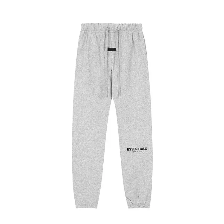 Heather Gray Drawstring Sweatpants With Cuffed Ankles — merchant catalogue photo