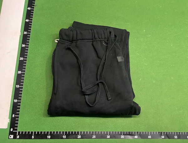 Heather Gray Drawstring Sweatpants With Cuffed Ankles — warehouse QC photo 4