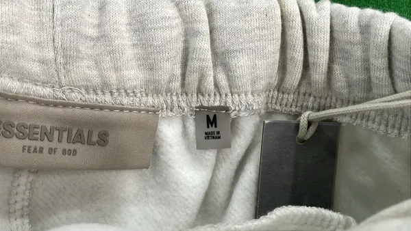 Heather Gray Drawstring Sweatpants With Cuffed Ankles — warehouse QC photo 5