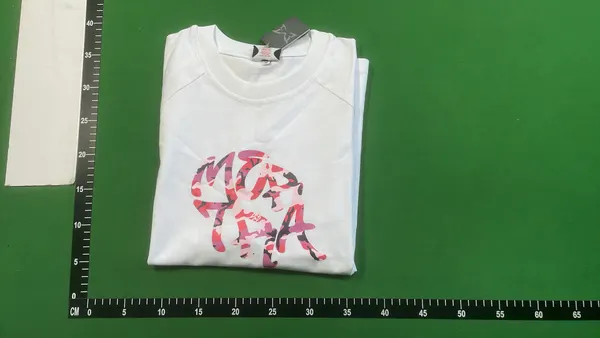 Camo Fill Graffiti Logo Print Tee — warehouse QC photo 4