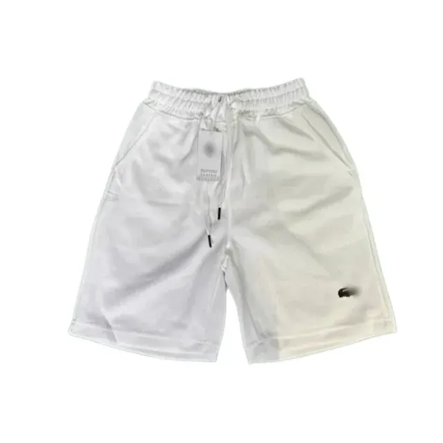 White Drawstring Knit Sweat Shorts — merchant catalogue photo