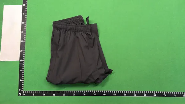 Black Tapered Track Pants With Ankle Zips — warehouse QC photo 4