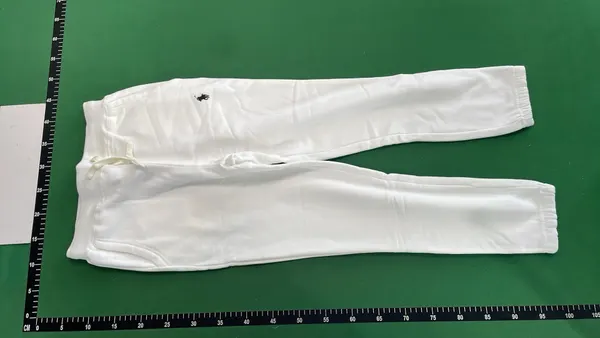 Grey Fleece Jogger Sweatpants With Drawstring — warehouse QC photo 2