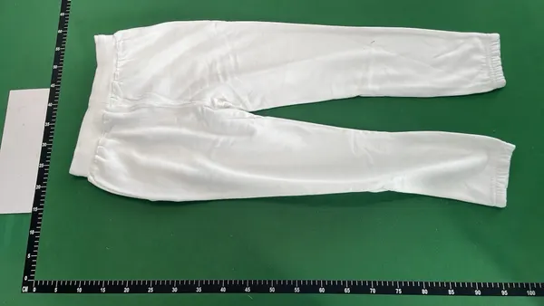 Grey Fleece Jogger Sweatpants With Drawstring — warehouse QC photo 3