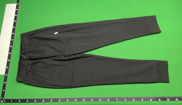 Grey Fleece Joggers With Ribbed Cuffs — warehouse QC photo 2