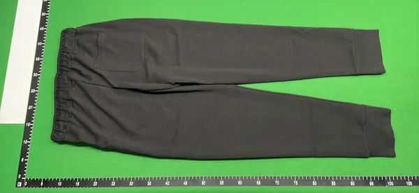 Grey Fleece Joggers With Ribbed Cuffs — warehouse QC photo 3