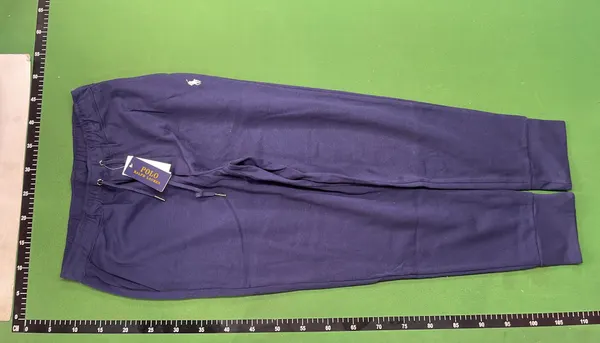 Grey Fleece Joggers With Ribbed Cuffs — warehouse QC photo 6