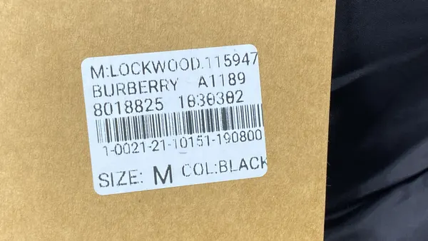 Black Hooded Puffer Jacket With Check Lined Hood — warehouse QC photo 5