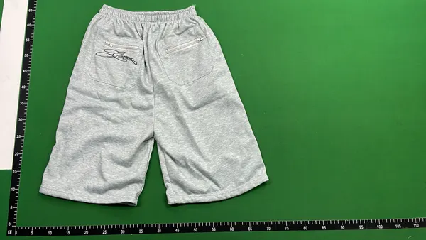 Script Print Fleece Sweatpants Three Colorways — warehouse QC photo 3