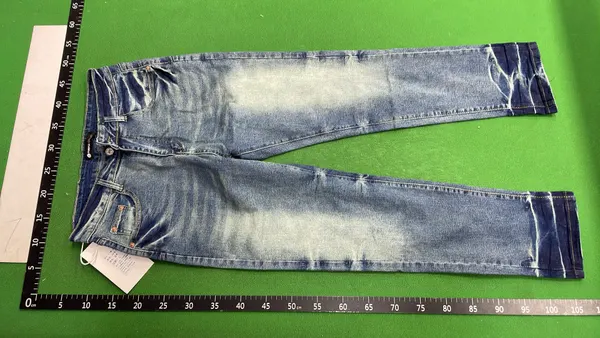 Light Blue Faded Slim Fit Jeans (#2) — warehouse QC photo 6