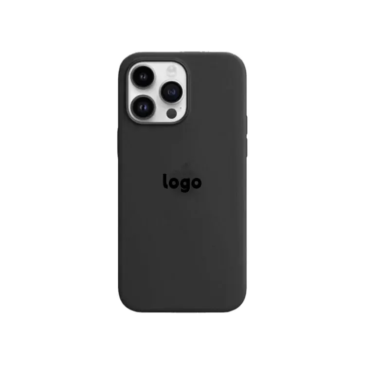 Black Silicone Smartphone Case With Camera Cutout — merchant catalogue photo