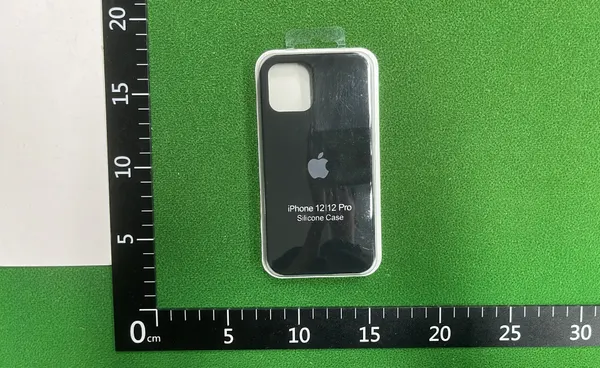 Black Silicone Smartphone Case With Camera Cutout — warehouse QC photo 3