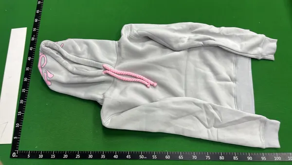 Graffiti Print Hoodie And Flared Sweatpants Set — warehouse QC photo 2