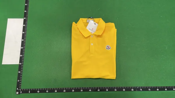 Black Piqué Cotton Short-Sleeve Polo Shirt — warehouse QC photo 4