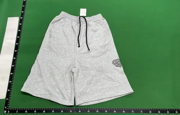 Heather Gray Cuffed Fleece Sweatpants — warehouse QC photo 2
