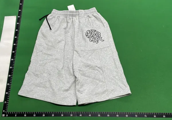 Heather Gray Cuffed Fleece Sweatpants — warehouse QC photo 3