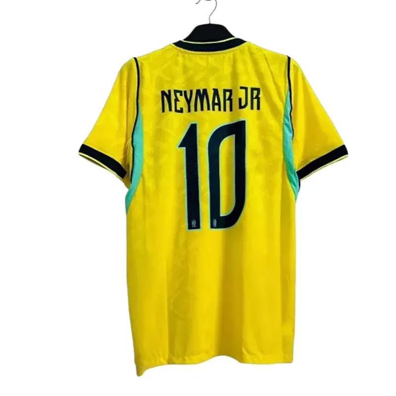 Yellow Number Print Short Sleeve Football Jersey (#4) — merchant catalogue photo