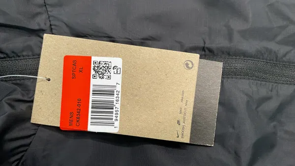 Black Hooded Windbreaker With Reflective Accents — warehouse QC photo 1